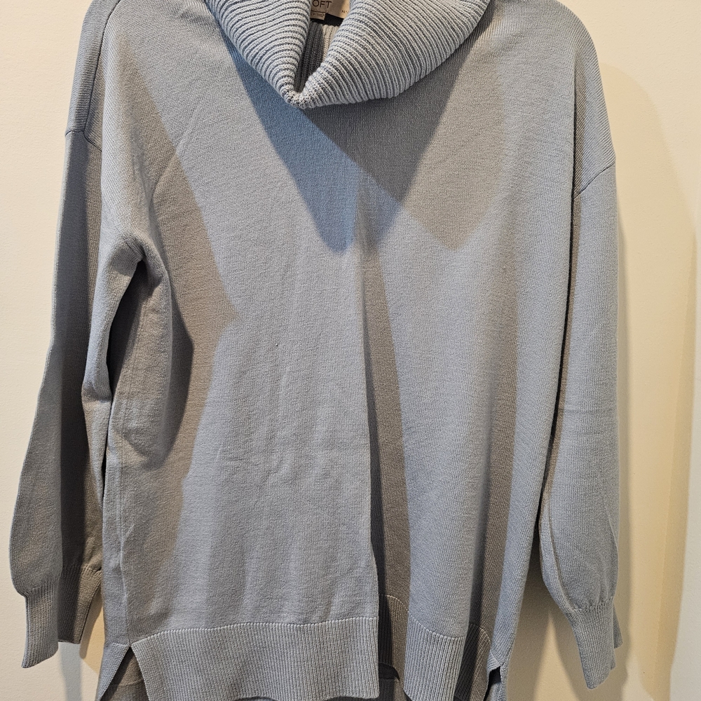 LOFT Light Blue Cowl Neck Sweater